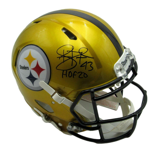 Troy Polamalu Signed  Steelers Full Size FLASH Authentic Helmet Beckett 164354