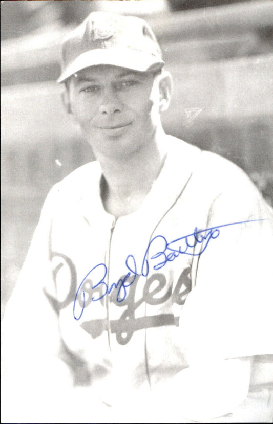 Boyd Bartley Dodgers d. 2012 Signed/Autographed 3x5  Photo 177936
