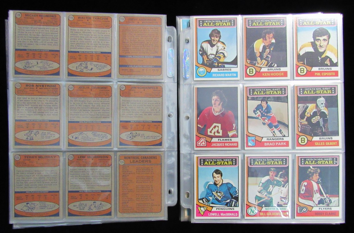 1974-75 Topps Hockey Cards Complete Set (1-264) Bobby Orr/Scotty Bowman 190164