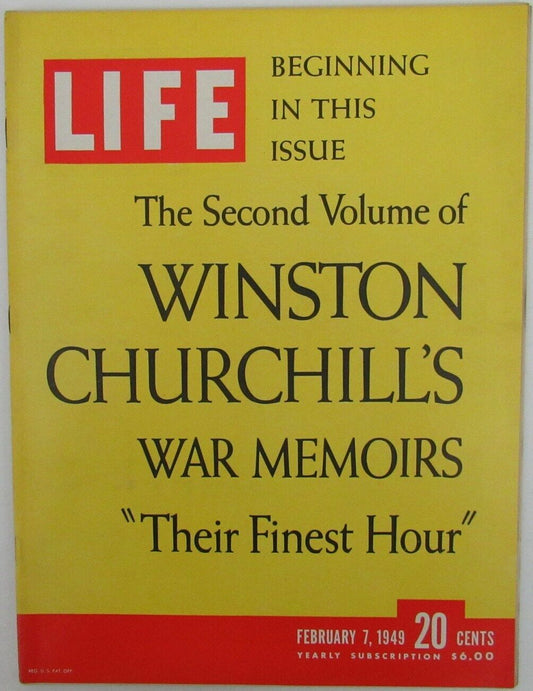 Vintage LIFE Magazine February 7, 1949 Winston Churchill's War Memoirs 163491