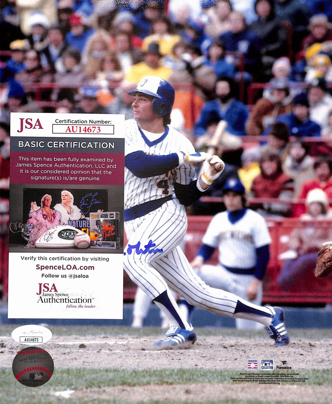 Paul Molitor HOF Signed/Autographed 8x10 Photo Milwaukee Brewers JSA 190191