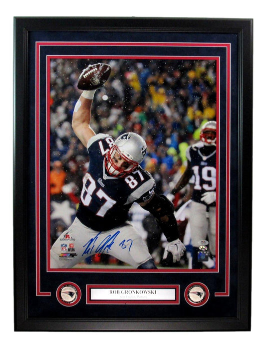 Rob Gronkowski Signed/Autographed 16x20 Photo Patriots Framed PSA/DNA 192645