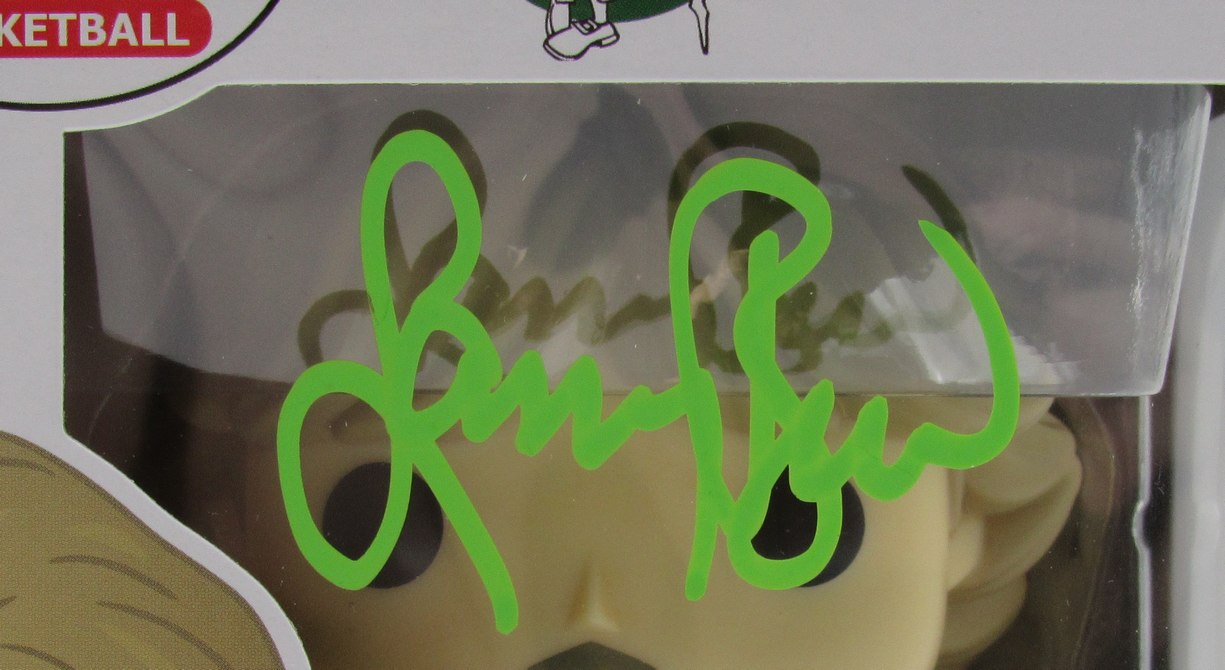 Larry Bird HOF Autographed Funko Pop! #77 Figurine Boston Celtics JSA 183309