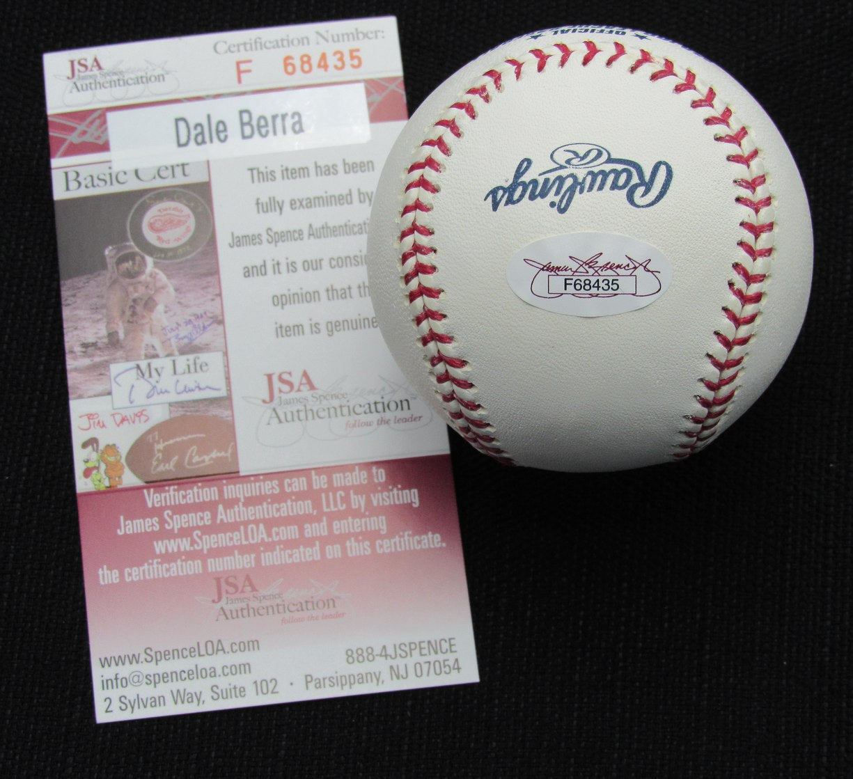 Dale Berra Signed/Auto Yankees 100th OML Baseball JSA 186843