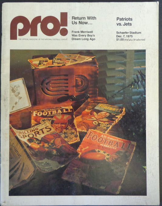 PRO! 1975 NFL Program New England Patriots vs. New York Jets 177672