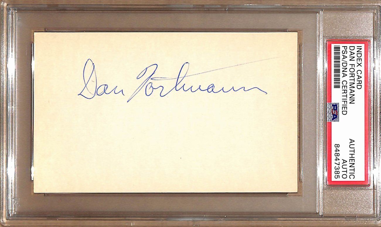 Dan Fortmann HOF Autographed 3x5 Index Card Chicago Bears PSA/DNA 179077