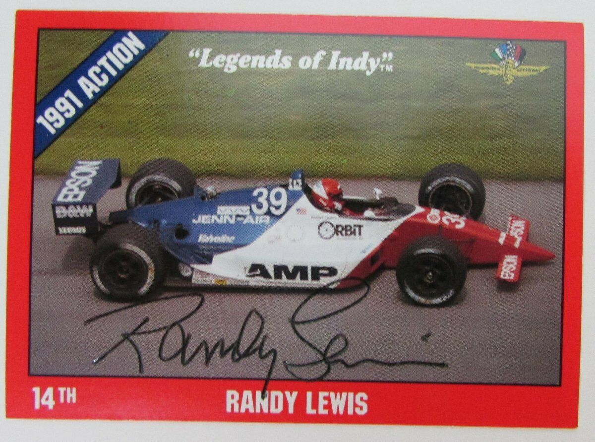 Randy Lewis Signed 1992 Legends of Indy #15 Randy Lewis Trading Card 149674