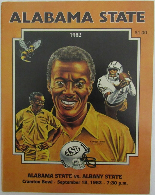 1982 Alabama State vs. Albany State College Football Game Program 148900