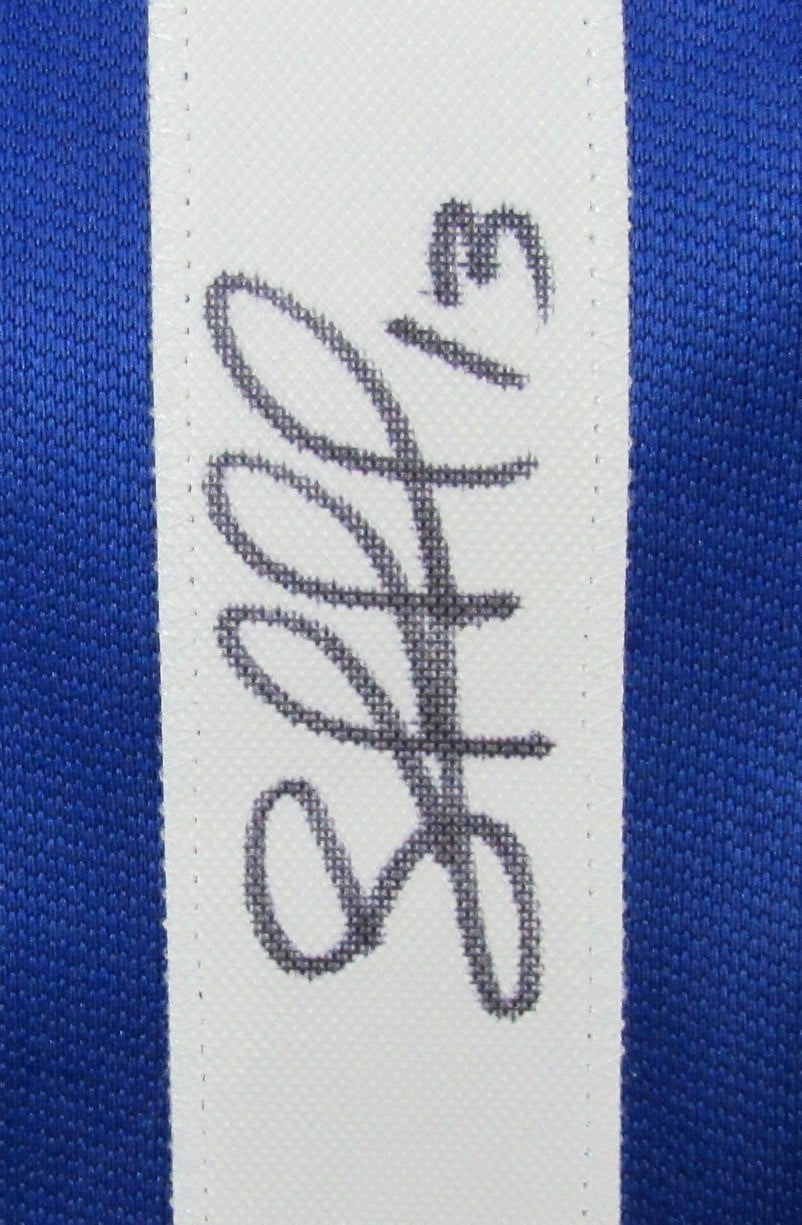 Salavador Perez Signed Blue Custom Baseball Jersey KC Royals Beckett 186594