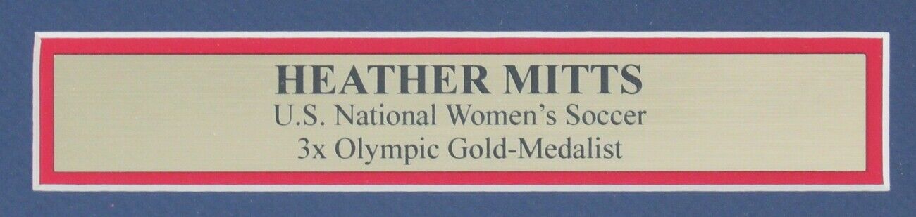 Heather Mitts US Nationals Women's Soccer Signed 8x10 Photo Framed JSA 149096