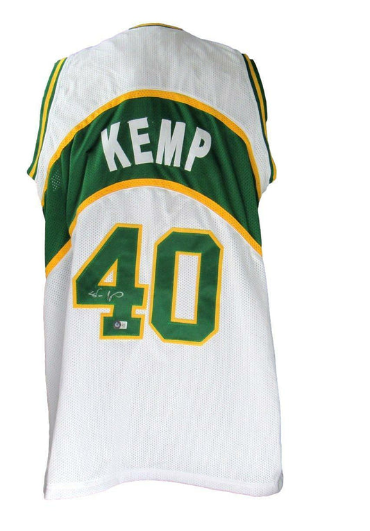 Shawn Kemp Signed/Auto Seattle Supersonics Basketball Jersey Beckett 167281