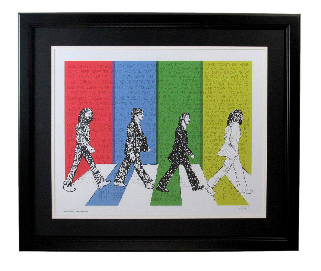 Beatles 16x20 Word Art Framed 184252