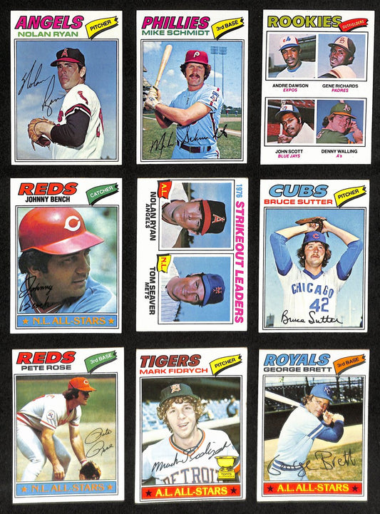 1977 Topps Baseball Card Complete Set (1-660) Dawson Fidrych Sutter Ryan 191961