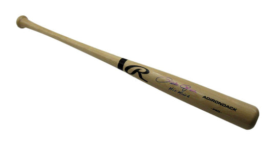 Pete Rose Cincinnati Reds Signed/Inscribed Blonde Adirondack Bat JSA 189902