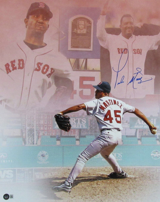 Pedro Martinez HOF Autographed 16x20 Photo Boston Red Sox Beckett 176569