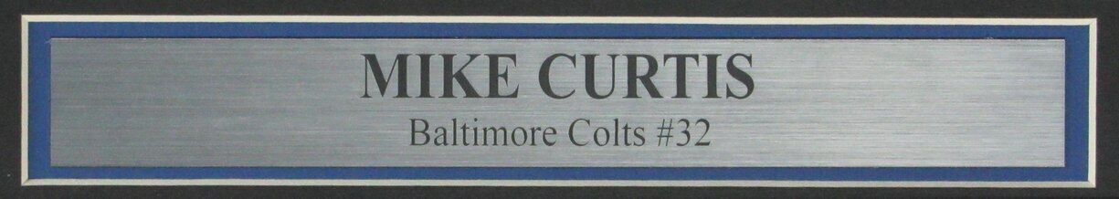 Mike Curtis Baltimore Colts Signed/Inscribed 8x10 Photo Framed JSA 165247