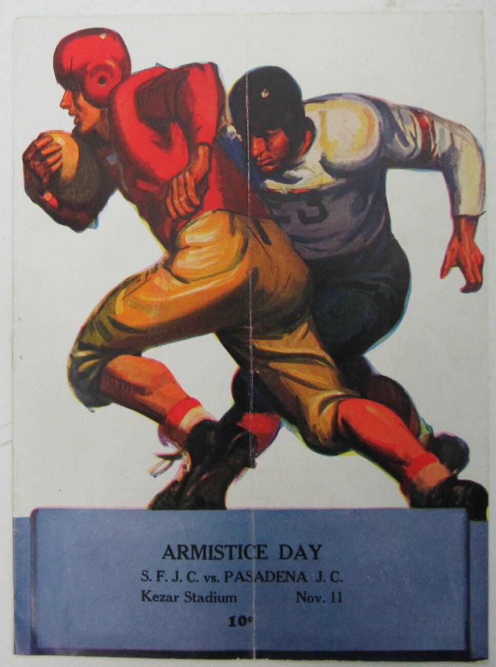 1940 San Francisco JC vs. Pasadena JC Armistice Day FB Program 11/11/40 153805