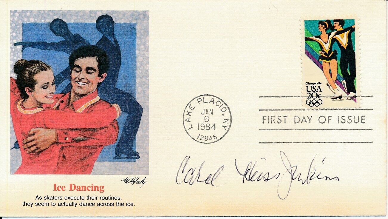 Carol Heiss Jenkins Olympic Figure Skater Signed 1984 First Day Cover/FDC 151290