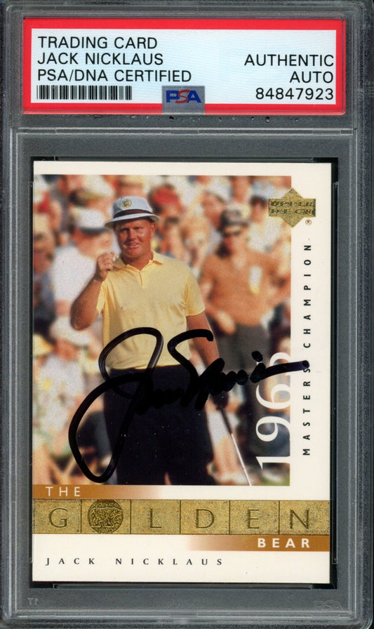 2001 Upper Deck #109 Jack Nicklaus Signed 1965 Masters Champ PSA/DNA 176912