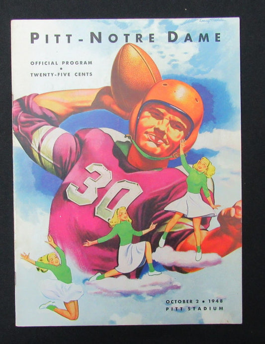 10/2/1948 Pittsburgh vs. Notre Dame College Program 185892