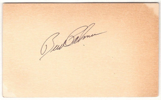 Bud Palmer Signed/Autographed 3x5 Vintage Index Card NY Knicks Announcer 129896