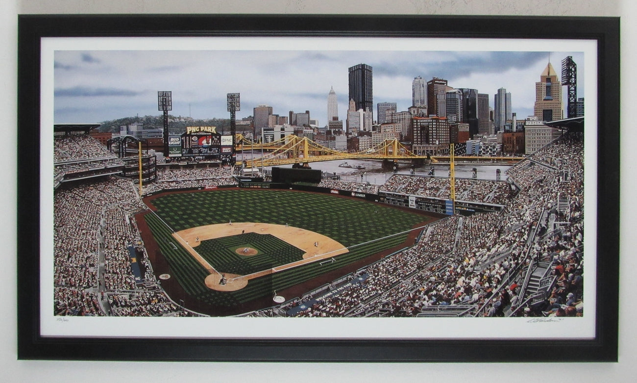 Pittsburgh Pirates PNC Park Stadium Oversized Lithograph Print Framed