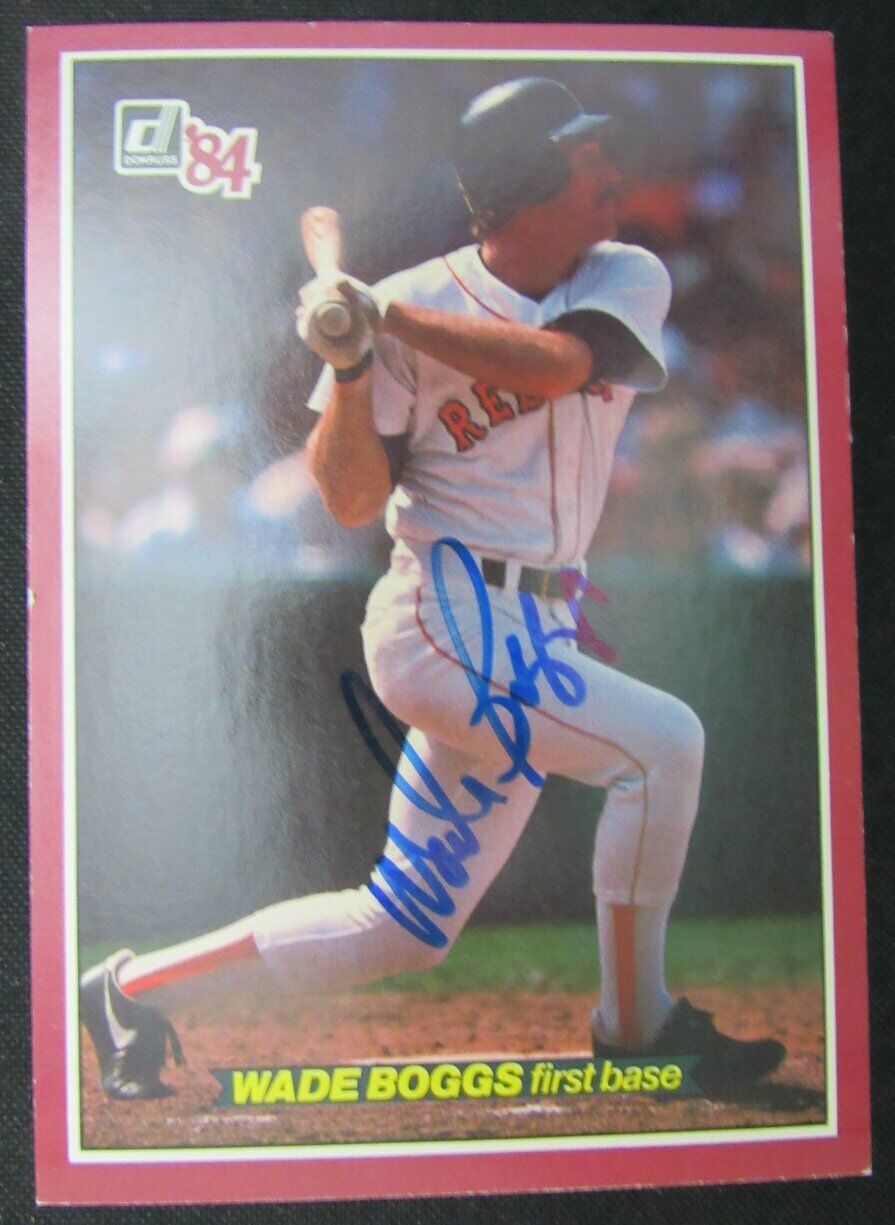 Wade Boggs Boston Red Sox Signed 1984 Donruss Jumbo #22 Baseball Card 163071
