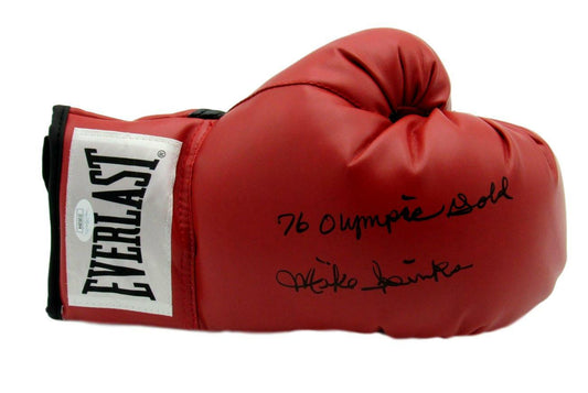 Michael Spinks Boxing Signed/Inscr Everlast Red Right Boxing Glove JSA 154752