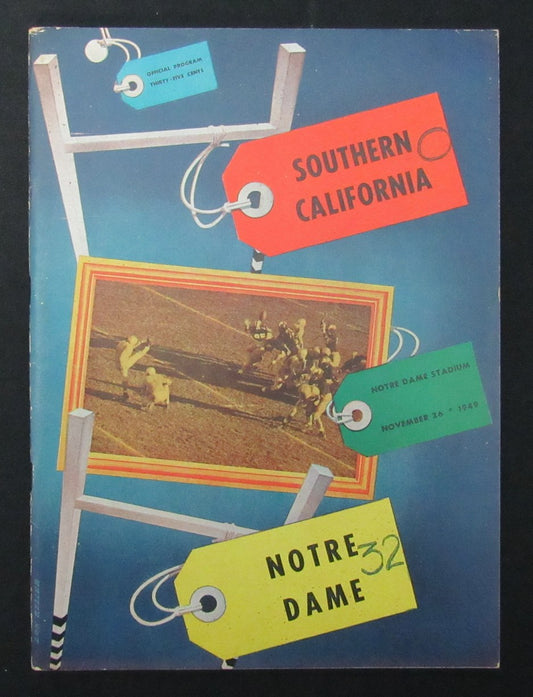 11/26/1949 So. California vs. Notre Dame Program 185940