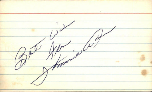 Tommie Aaron Atlanta Braves d.1984 Signed/Autographed 3x5 Index Card 162649