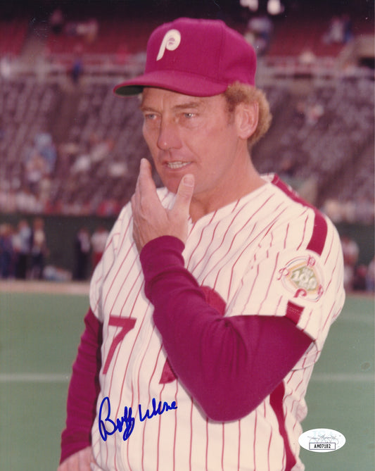 Bobby Wine Autographed 8x10 Photo Philadelphia Phillies JSA 181919