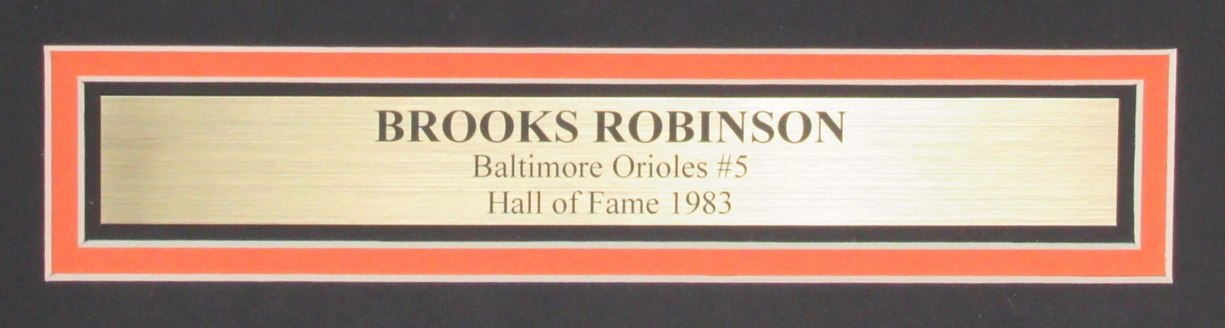 Brooks Robinson HOF Signed/Inscribed 16x20 B/W Photo Orioles Framed JSA 190544