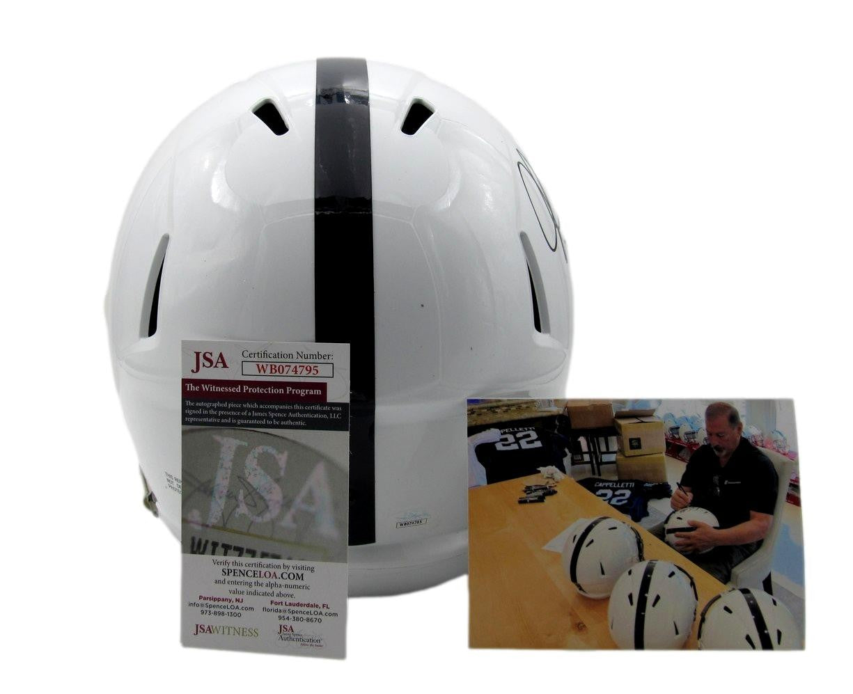 John Cappelletti Autographed/Insc Penn State Full Size Replica Helmet JSA 184707