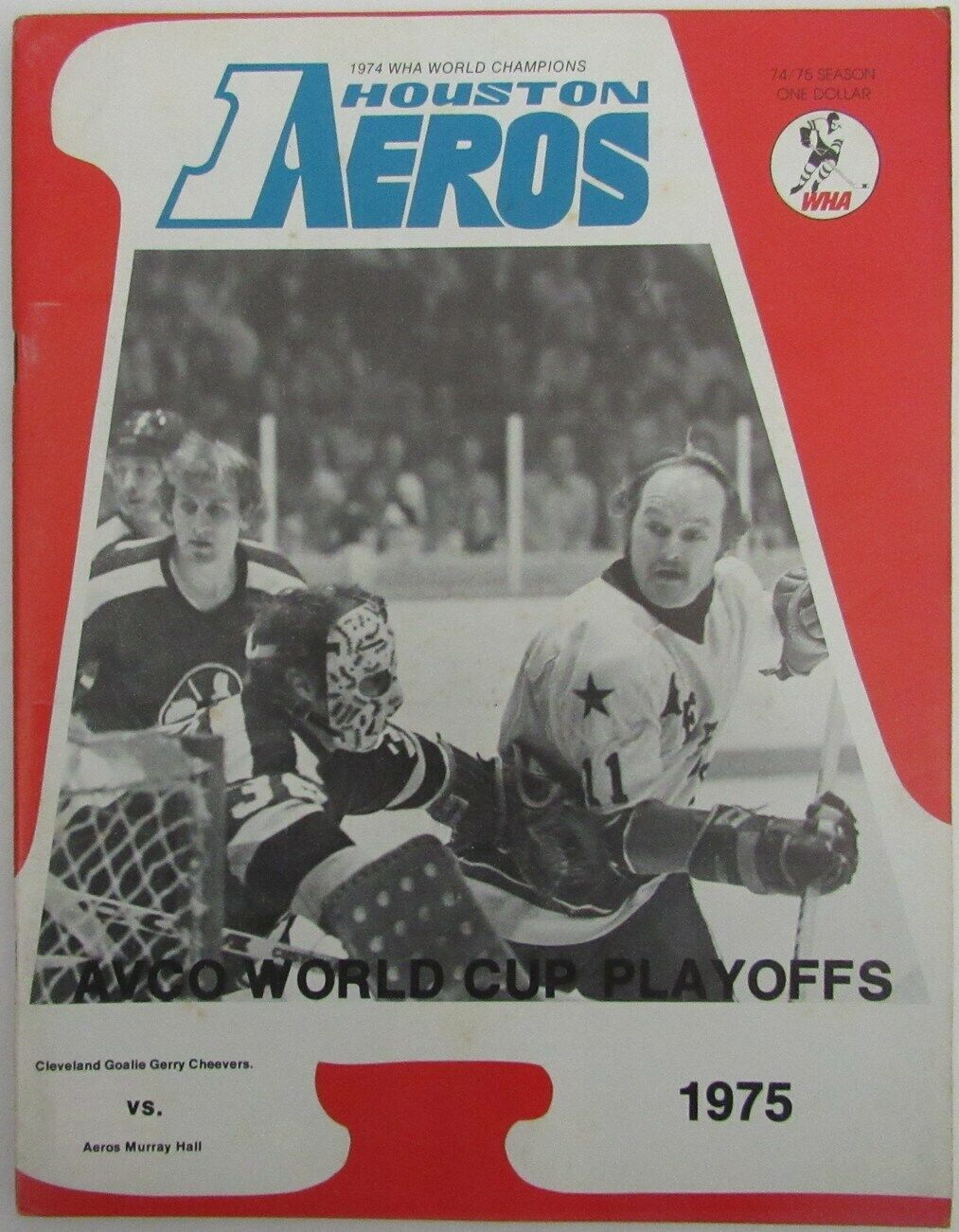 1975 Houston Aeros vs. San Diego Mariners WHA AVCO Cup Playoff Program 150615