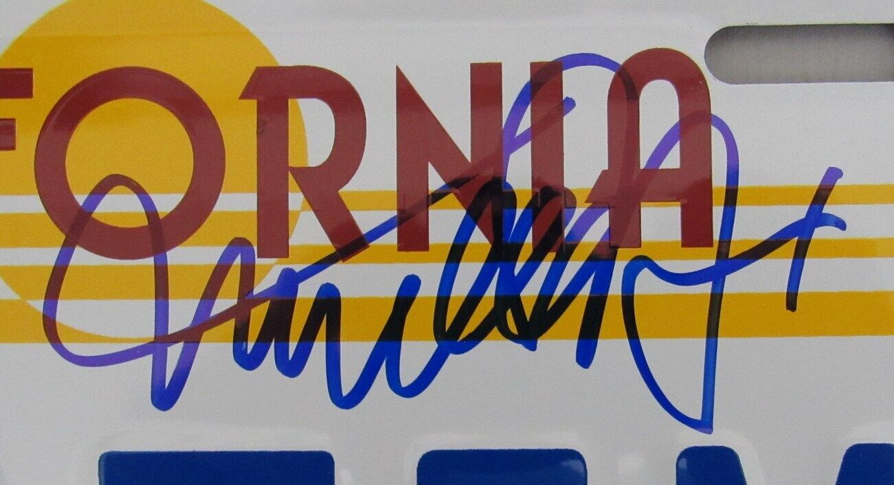 Michael J Fox Signed Back to the Future OUTATIME License Plate Beckett 162896