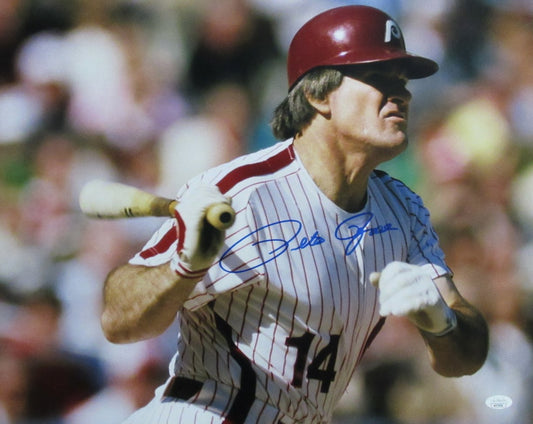 Pete Rose Philadelphia Phillies Signed 16x20 Photo JSA 189719