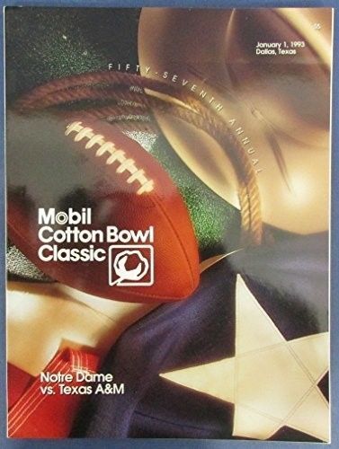 1993 Cotton Bowl Program Notre Dame Fighting Irish v. Texas A&M Aggies 126864