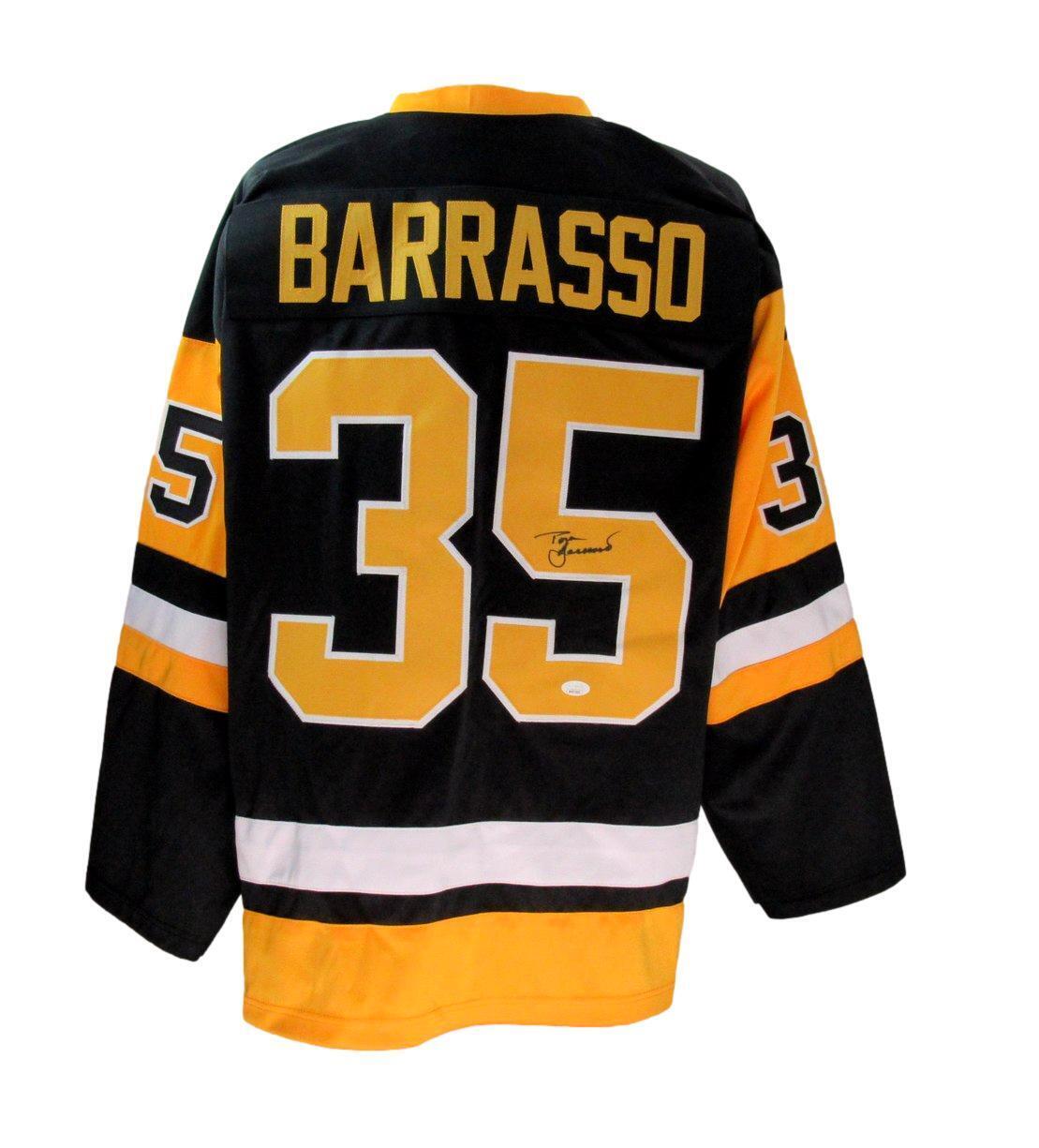 Tom Barrasso Autographed Custom Hockey Jersey Pittsburgh Penguins JSA 180045