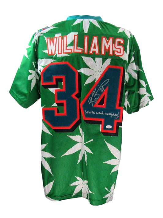 Ricky Williams Signed/Inscr Custom Football Jersey Dolphins Size XL JSA 185603