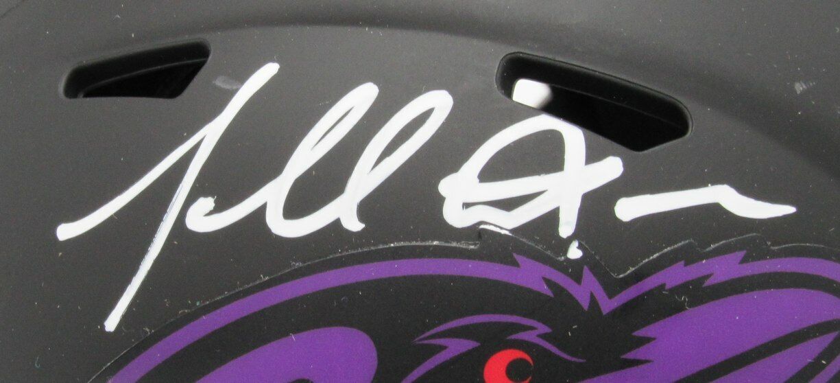 Terrell Suggs Autographed Mini Ravens Eclipse Football Helmet Beckett