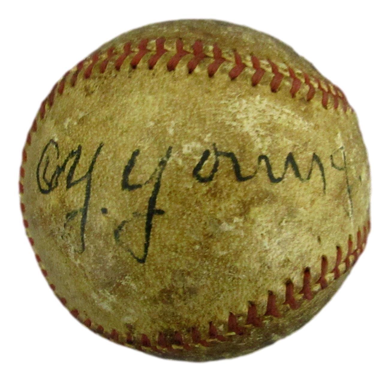 Cy Young HOF Autographed Baseball Cleveland PSA/DNA 175315