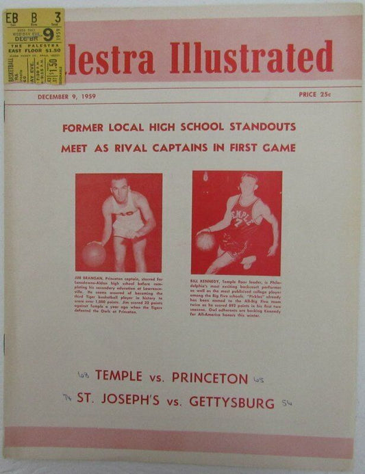 1959 Palestra Temple v Princeton St. Joe's v Gettysburg Ticket Program 144239