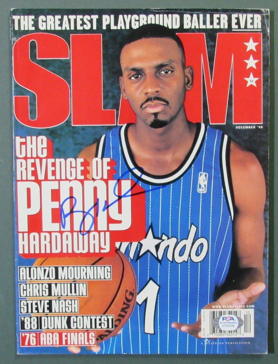 Anfernee "Penny" Hardaway Autographed Dec 1998 SLAM Magazine PSA/DNA