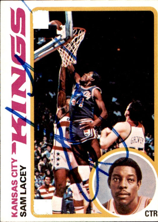 Sam Lacey Autographed 1978-79 TOPPS Basketball Card #99 Kings 182961