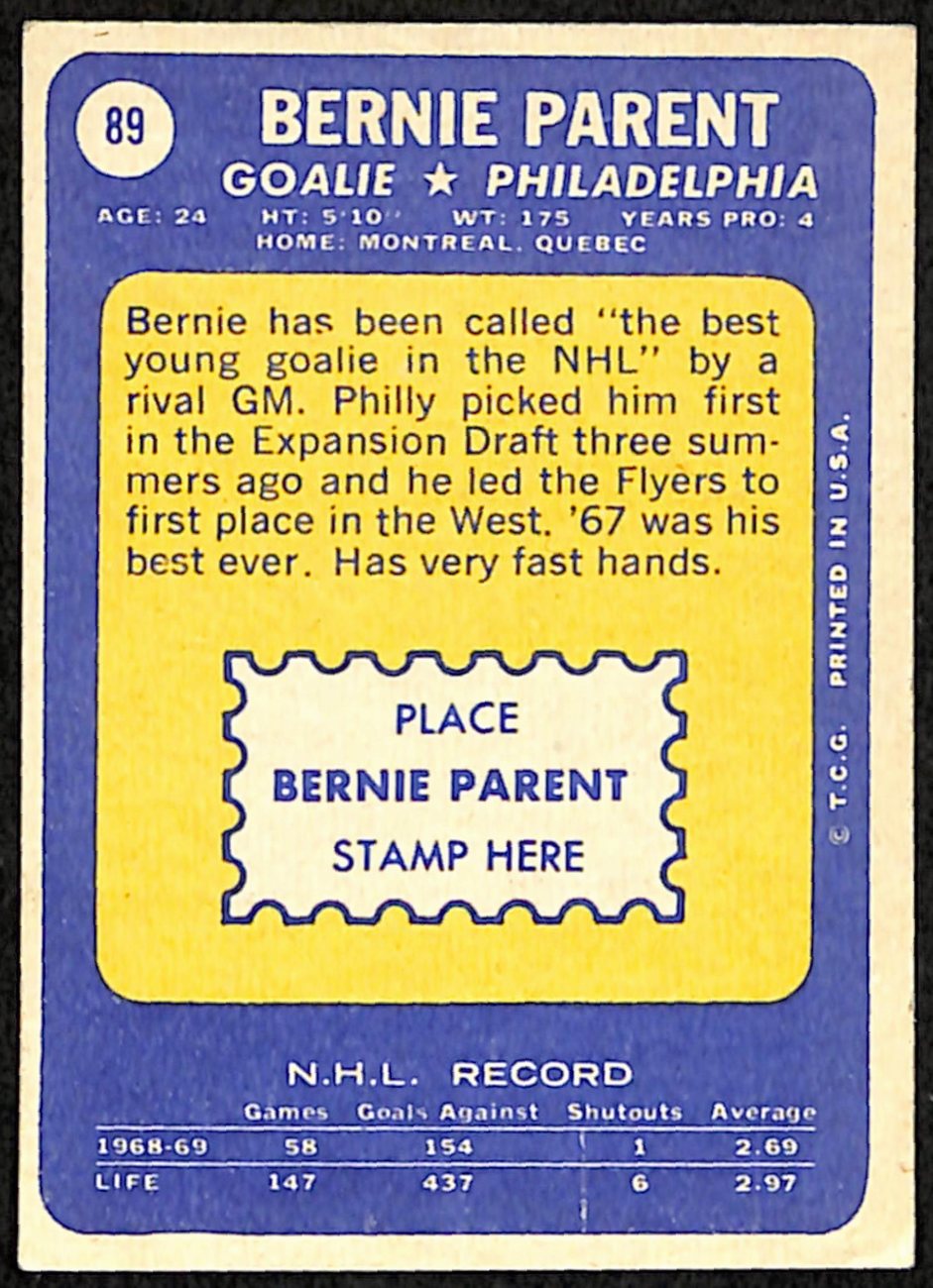 1969-70 Topps Hockey Philadelphia Flyers Complete Team Set (11/11) Cards 189197
