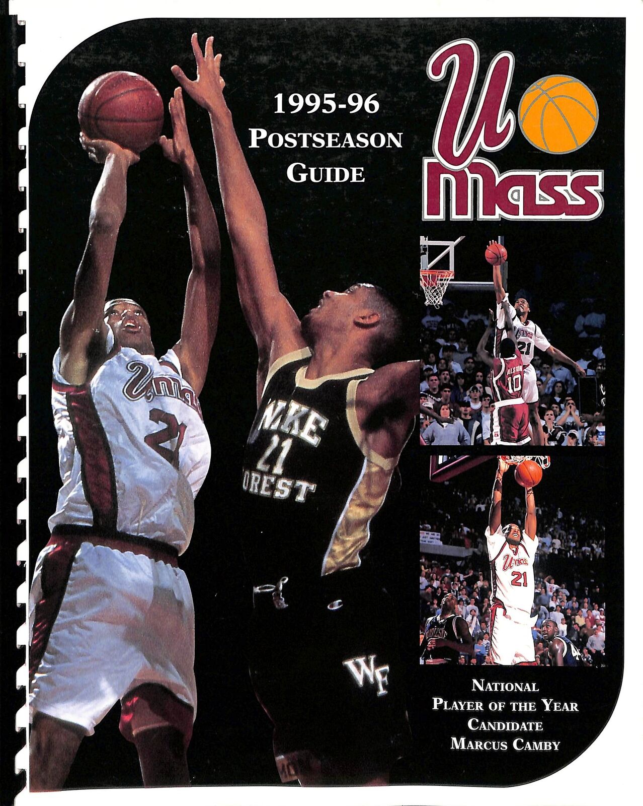 1995-96 Umass Minutemen Postseason Media Guide Marcus Camby 180762