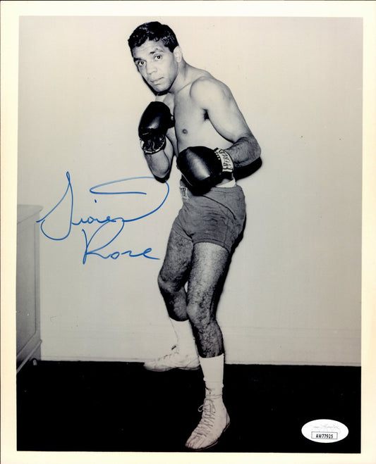 Lionel Rose Signed/Autographed 8x10 B/W Boxing Photo JSA 191021