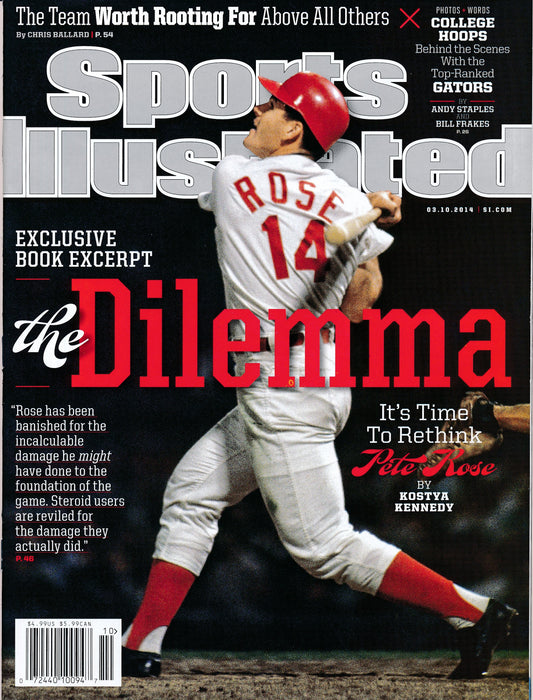 March 10, 2014 Pete Rose Cincinnati Reds Illustrated Magazine NO LABEL 182335