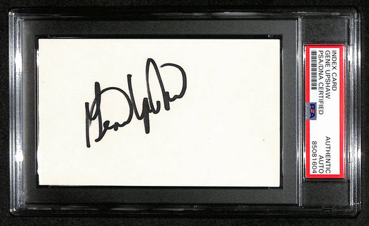 Gene Upshaw HOF Signed 3x5 Index Card Oakland Raiders PSA/DNA 184209