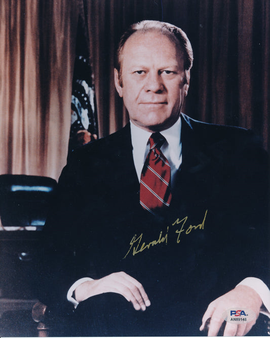 Gerald Ford Former President Signed/Autographed 8x10 Photo PSA/DNA 191856